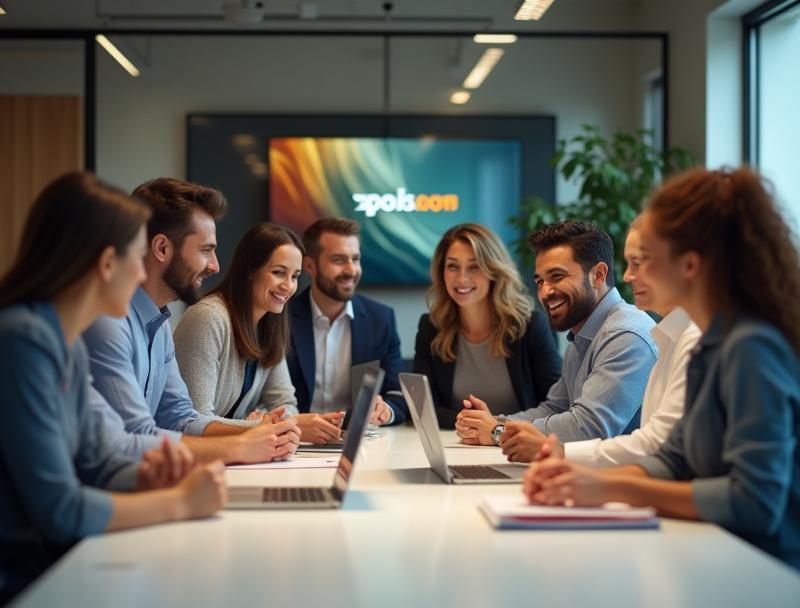 Professional photo of Triad Roofing Company's headquarters or a team meeting, conveying professionalism.